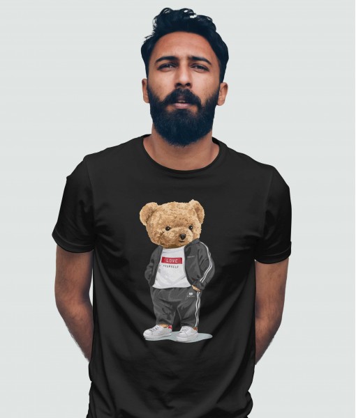 Мъжка тениска с щампа Мечета Sport fashion bear